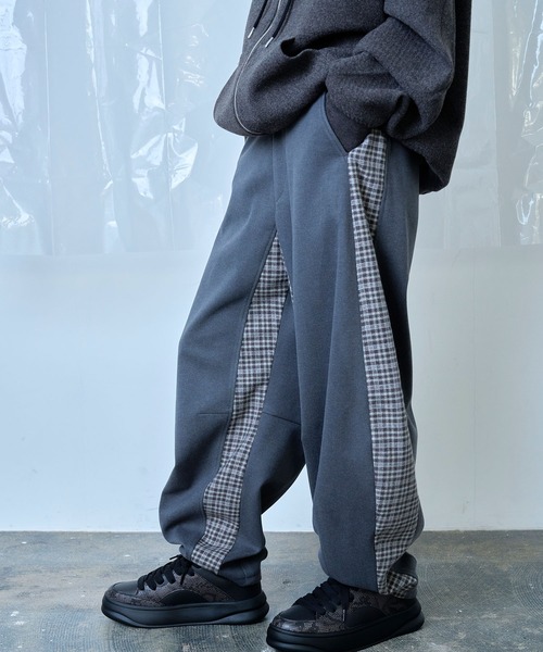 Nora Lily（ノラリリー）の「【Nora Lily】Switching Wide Leg Barrel Pants（スラックス・メンズ・ベージュ/グレー/ブラック・FREE）」の14枚目の写真