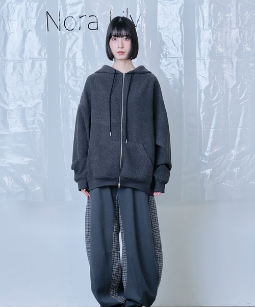 Nora Lily（ノラリリー）の「【Nora Lily】Switching Wide Leg Barrel Pants（スラックス・メンズ・ベージュ/グレー/ブラック・FREE）」の17枚目の写真