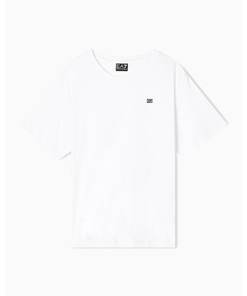 EMPORIO ARMANI EA7(エンポリオアルマーニイーエーセブン)の「<オンライン限定>【エンポリオ アルマーニ EA7】Core Lady 半袖Tシャツ レギュラーフィット ストレッチコットンジャージー(Tシャツ/カットソー・レディース・ホワイト/ブラック・LARGE/MEDIUM/SMALL/X-LARGE/X-SMALL)」の7枚目の写真