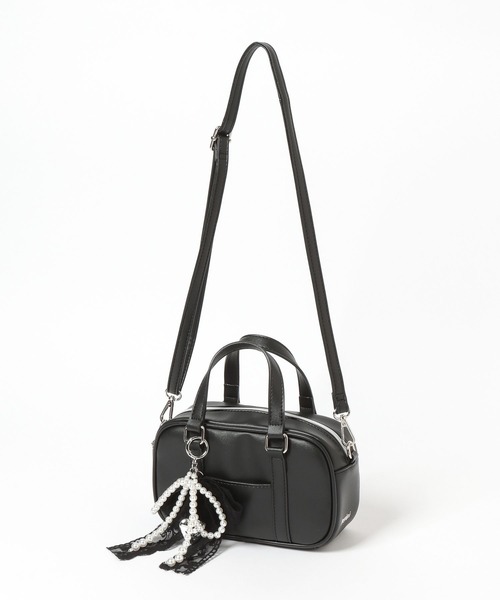 repipi armario（レピピ アルマリオ）の「【2WAY】チャーム付きミニボストンバッグ（ショルダーバッグ・レディース・サックスブルー/ブラック/アイボリー・ONE SIZE）」の15枚目の写真