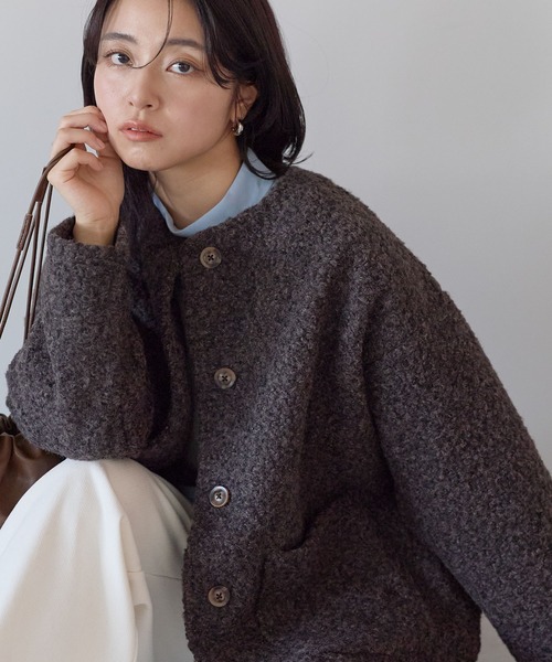 HEART MARKET(ハートマーケット)の「ウールライククルーネックコート(その他アウター・レディース・グリーン系その他/チャコールグレー/グレー/ブラック系その他/アイボリー・FREE)」の20枚目の写真