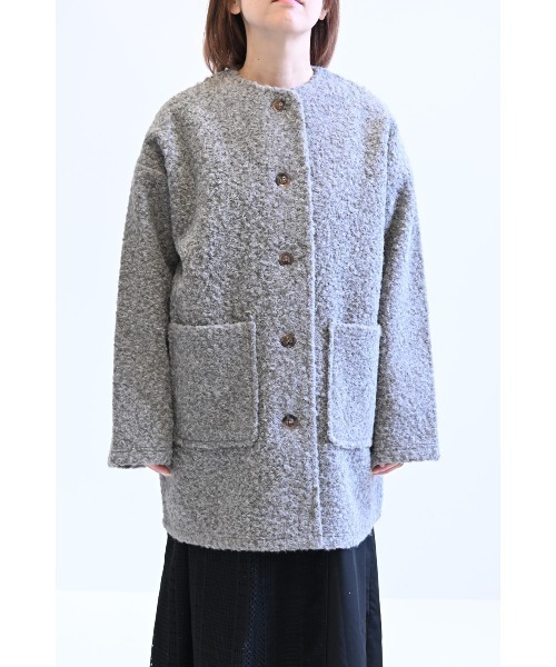 HEART MARKET(ハートマーケット)の「ウールライククルーネックコート(その他アウター・レディース・グリーン系その他/チャコールグレー/グレー/ブラック系その他/アイボリー・FREE)」の7枚目の写真