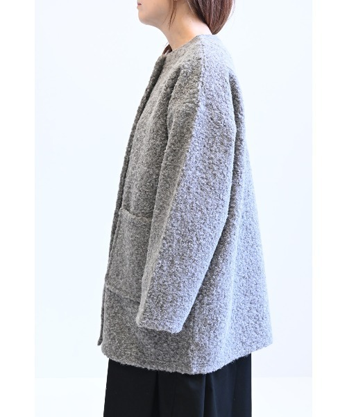 HEART MARKET(ハートマーケット)の「ウールライククルーネックコート(その他アウター・レディース・グリーン系その他/チャコールグレー/グレー/ブラック系その他/アイボリー・FREE)」の8枚目の写真