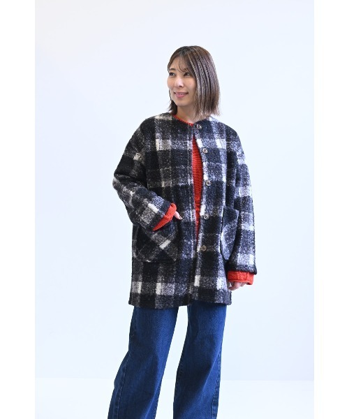 HEART MARKET(ハートマーケット)の「ウールライククルーネックコート(その他アウター・レディース・グリーン系その他/チャコールグレー/グレー/ブラック系その他/アイボリー・FREE)」の13枚目の写真