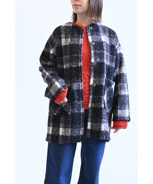 HEART MARKET(ハートマーケット)の「ウールライククルーネックコート(その他アウター・レディース・グリーン系その他/チャコールグレー/グレー/ブラック系その他/アイボリー・FREE)」の16枚目の写真