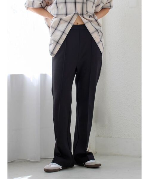 Ungrid(アングリッド)の「ストレッチジャージフレアパンツ(その他パンツ・レディース・ブラック/ブラウン・FREE)」の3枚目の写真