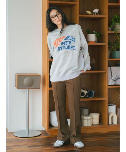 Ungrid(アングリッド)の「ストレッチジャージフレアパンツ(その他パンツ・レディース・ブラック/ブラウン・FREE)」の6枚目の写真