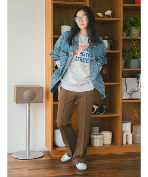 Ungrid(アングリッド)の「ストレッチジャージフレアパンツ(その他パンツ・レディース・ブラック/ブラウン・FREE)」の8枚目の写真