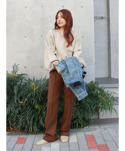 Ungrid(アングリッド)の「ストレッチジャージフレアパンツ(その他パンツ・レディース・ブラック/ブラウン・FREE)」の15枚目の写真