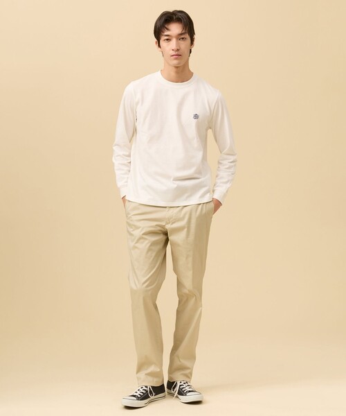 J.PRESS(ジェイプレス)の「オーバルワンポイント ロングスリーブ Tシャツ(Tシャツ/カットソー・メンズ・ネイビー系/ホワイト系・X-LARGE/LARGE/MEDIUM)」の3枚目の写真