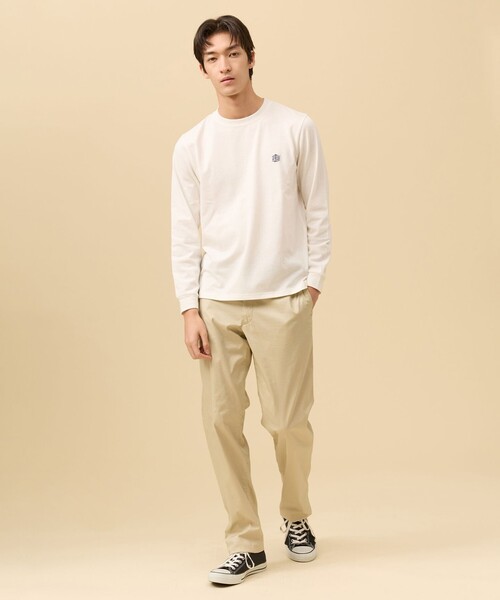 J.PRESS(ジェイプレス)の「オーバルワンポイント ロングスリーブ Tシャツ(Tシャツ/カットソー・メンズ・ネイビー系/ホワイト系・X-LARGE/LARGE/MEDIUM)」の4枚目の写真