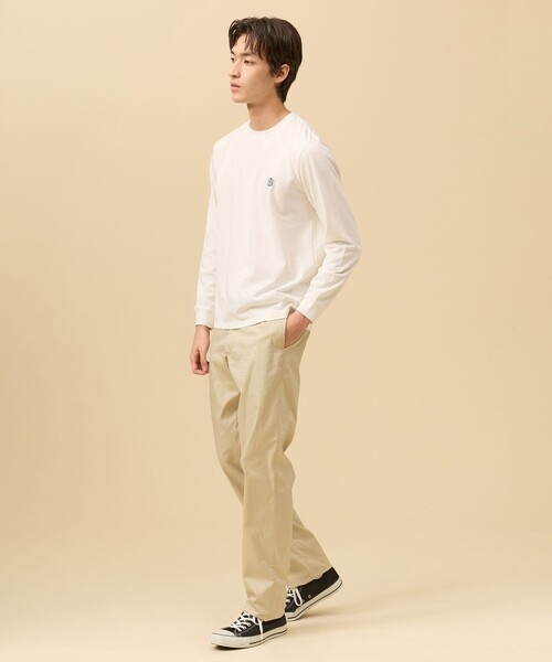 J.PRESS(ジェイプレス)の「オーバルワンポイント ロングスリーブ Tシャツ(Tシャツ/カットソー・メンズ・ネイビー系/ホワイト系・X-LARGE/LARGE/MEDIUM)」の5枚目の写真