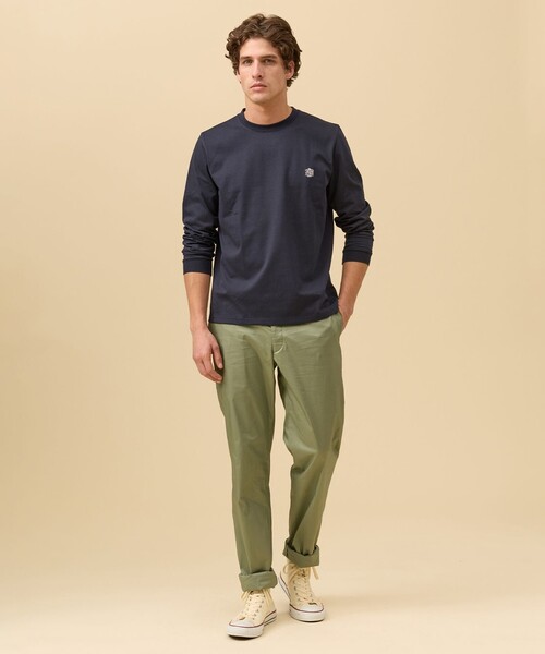 J.PRESS(ジェイプレス)の「オーバルワンポイント ロングスリーブ Tシャツ(Tシャツ/カットソー・メンズ・ネイビー系/ホワイト系・X-LARGE/LARGE/MEDIUM)」の7枚目の写真