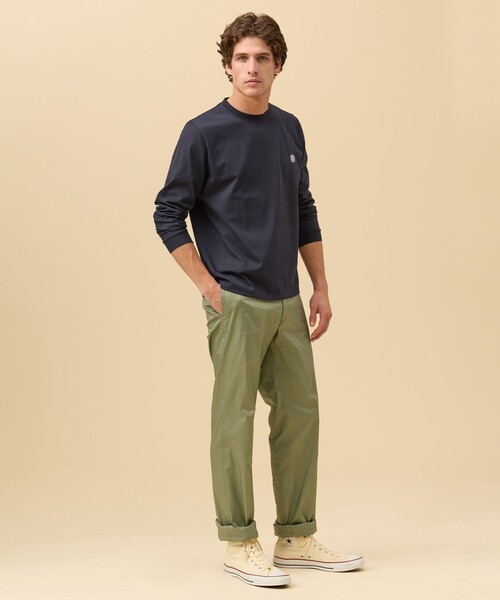 J.PRESS(ジェイプレス)の「オーバルワンポイント ロングスリーブ Tシャツ(Tシャツ/カットソー・メンズ・ネイビー系/ホワイト系・X-LARGE/LARGE/MEDIUM)」の9枚目の写真