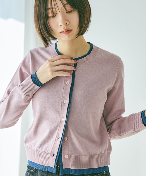 PAGEBOY（ページボーイ）の「【1枚でレイヤード風が叶う】レイヤードライクカーディガン（カーディガン/ボレロ・レディース・ブラック/グレー/オフホワイト/ピンク・FREE）」の21枚目の写真