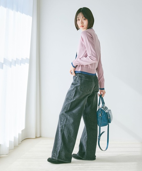 PAGEBOY(ページボーイ)の「【1枚でレイヤード風が叶う】レイヤードライクカーディガン(カーディガン/ボレロ・レディース・ブラック/グレー/オフホワイト/ピンク・FREE)」の22枚目の写真