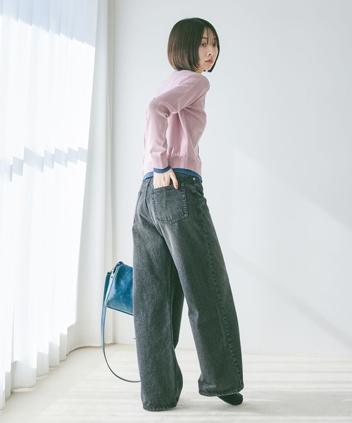 PAGEBOY（ページボーイ）の「【1枚でレイヤード風が叶う】レイヤードライクカーディガン（カーディガン/ボレロ・レディース・ブラック/グレー/オフホワイト/ピンク・FREE）」の22枚目の写真