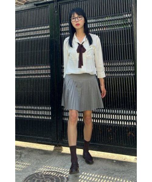 HYBERNAT(ハイバーナット)の「プレッピー プリーツ ミニスカート_グレー(スカート・レディース・その他・SMALL/MEDIUM)」の5枚目の写真