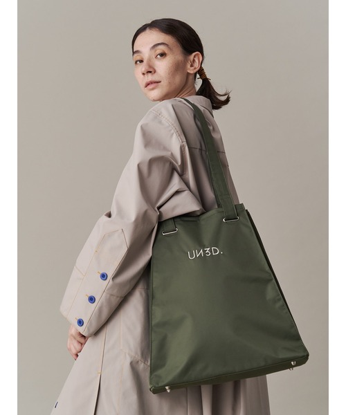 UN3D.(アンスリード)の「MA-1 ORIGAMI PLEATS TOTE(トートバッグ・レディース・ブラック/ベージュ/カーキ・FREE)」の8枚目の写真