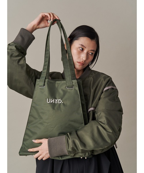 UN3D.(アンスリード)の「MA-1 ORIGAMI PLEATS TOTE(トートバッグ・レディース・ブラック/ベージュ/カーキ・FREE)」の14枚目の写真
