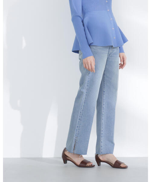 NATURAL BEAUTY BASIC（ナチュラルビューティーベーシック）の「◇サイドスリットストレートデニムパンツ（デニムパンツ・レディース・ブルー系その他2/ブルー・SMALL/MEDIUM/P/S）」の8枚目の写真