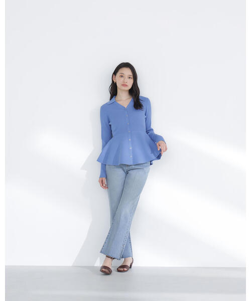 NATURAL BEAUTY BASIC（ナチュラルビューティーベーシック）の「◇サイドスリットストレートデニムパンツ（デニムパンツ・レディース・ブルー系その他2/ブルー・SMALL/MEDIUM/P/S）」の9枚目の写真