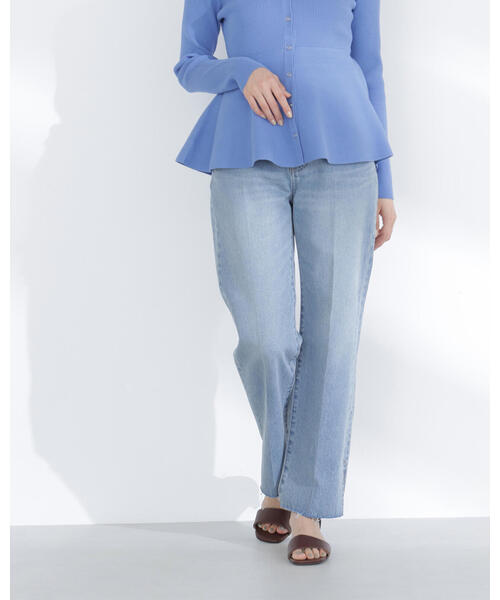 NATURAL BEAUTY BASIC（ナチュラルビューティーベーシック）の「◇サイドスリットストレートデニムパンツ（デニムパンツ・レディース・ブルー系その他2/ブルー・SMALL/MEDIUM/P/S）」の10枚目の写真