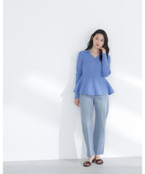 NATURAL BEAUTY BASIC（ナチュラルビューティーベーシック）の「◇サイドスリットストレートデニムパンツ（デニムパンツ・レディース・ブルー系その他2/ブルー・SMALL/MEDIUM/P/S）」の13枚目の写真