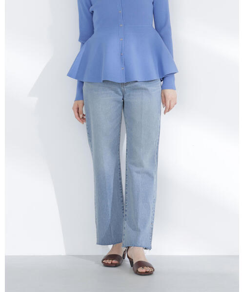 NATURAL BEAUTY BASIC(ナチュラルビューティーベーシック)の「◇サイドスリットストレートデニムパンツ(デニムパンツ・レディース・ブルー系その他2/ブルー・SMALL/MEDIUM/P/S)」の5枚目の写真