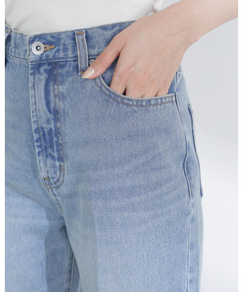 NATURAL BEAUTY BASIC(ナチュラルビューティーベーシック)の「◇サイドスリットストレートデニムパンツ(デニムパンツ・レディース・ブルー系その他2/ブルー・SMALL/MEDIUM/P/S)」の10枚目の写真