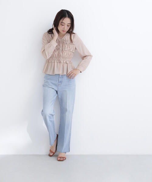 NATURAL BEAUTY BASIC(ナチュラルビューティーベーシック)の「◇サイドスリットストレートデニムパンツ(デニムパンツ・レディース・ブルー系その他2/ブルー・SMALL/MEDIUM/P/S)」の15枚目の写真