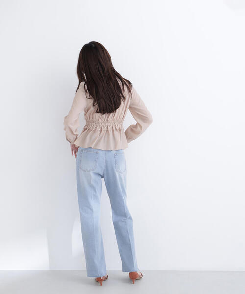 NATURAL BEAUTY BASIC(ナチュラルビューティーベーシック)の「◇サイドスリットストレートデニムパンツ(デニムパンツ・レディース・ブルー系その他2/ブルー・SMALL/MEDIUM/P/S)」の16枚目の写真