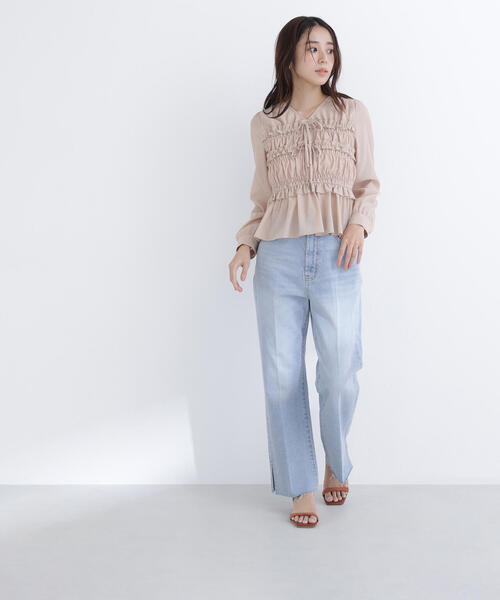 NATURAL BEAUTY BASIC(ナチュラルビューティーベーシック)の「◇サイドスリットストレートデニムパンツ(デニムパンツ・レディース・ブルー系その他2/ブルー・SMALL/MEDIUM/P/S)」の17枚目の写真