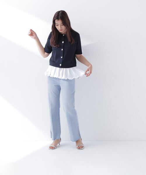 NATURAL BEAUTY BASIC（ナチュラルビューティーベーシック）の「◇サイドスリットストレートデニムパンツ（デニムパンツ・レディース・ブルー系その他2/ブルー・SMALL/MEDIUM/P/S）」の21枚目の写真