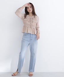 NATURAL BEAUTY BASIC | ◇サイドスリットストレートデニムパンツ(デニムパンツ)