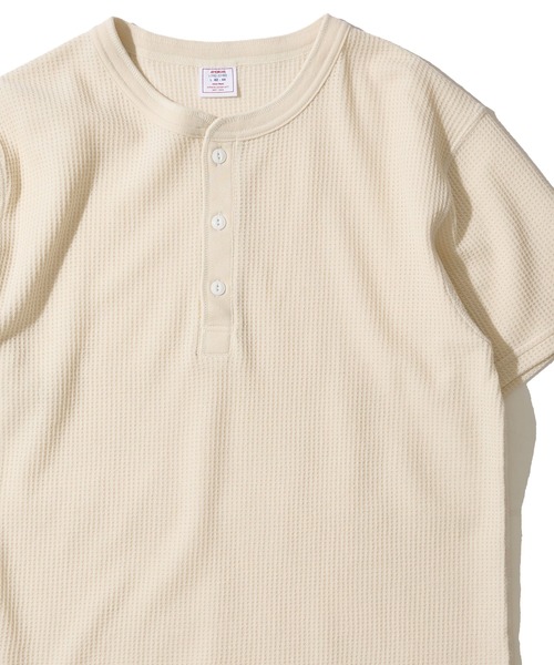 JEMORGAN(ジェーイーモーガン)の「【JEMORGAN / ジェイモーガン】ワッフル クルーネック ショートスリーブ Tシャツ / サーマル カットソー(Tシャツ/カットソー・メンズ・杢グレー/ナチュラル/ブラック/カーキ/ホワイト/ネイビー・MEDIUM/LARGE/X-LARGE)」の4枚目の写真