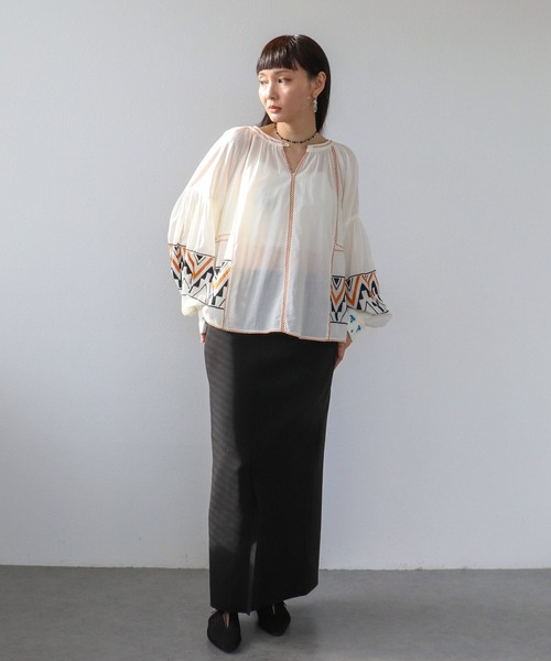 Three Four Time（ｽﾘｰﾌｫｰﾀｲﾑ）の「ダンボールスリットスカート（スカート・レディース・ピンク/ブラック・FREE）」の4枚目の写真