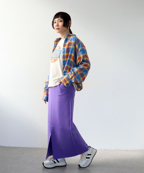 Three Four Time（ｽﾘｰﾌｫｰﾀｲﾑ）の「ダンボールスリットスカート（スカート・レディース・ピンク/ブラック・FREE）」の13枚目の写真