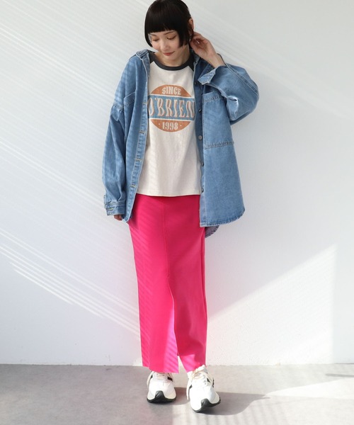 Three Four Time（ｽﾘｰﾌｫｰﾀｲﾑ）の「ダンボールスリットスカート（スカート・レディース・ピンク/ブラック・FREE）」の16枚目の写真