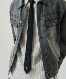 ALYSS（アリス）の「シグネチャーロゴセミスリムタイ[ソリッドブラック]（ネクタイ）」