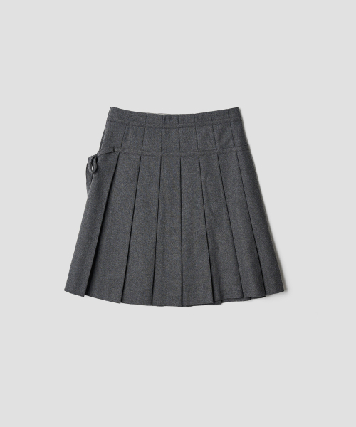 TTUDEMENT(トュードメント)の「RIBBON TIE PLEATED MIDI SKIRT GREY(スカート・レディース・その他・S)」の4枚目の写真