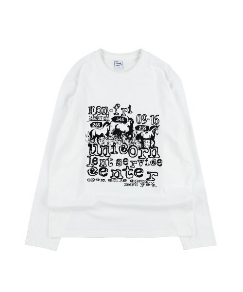THECOLDESTMOMENT(ザコールデストモーメント)の「TCM unicorn long sleeve (white/ivory)(Tシャツ/カットソー・レディース・その他・M/L)」の1枚目の写真