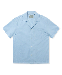 PRODESHIRT（プロデシャツ）の「[コンフォート] クバンオープンカラーカプリキャンプシャツ (ブルーストライプ)（シャツ/ブラウス）」