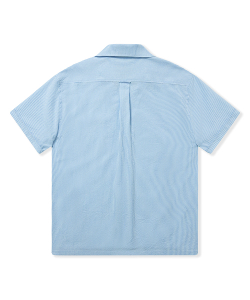 PRODESHIRT（プロデシャツ）の「[コンフォート] クバンオープンカラーカプリキャンプシャツ (ブルーストライプ)（シャツ/ブラウス・メンズ・その他・M/L/XL）」の2枚目の写真