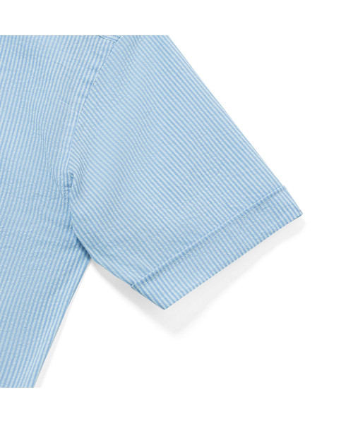 PRODESHIRT（プロデシャツ）の「[コンフォート] クバンオープンカラーカプリキャンプシャツ (ブルーストライプ)（シャツ/ブラウス・メンズ・その他・M/L/XL）」の6枚目の写真