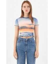 PHENOMENON SEEPER（フェノメノン シッパー）の「PRINT SHORT SLEEVE CROP T-SHIRT_[SUNSET]（Tシャツ/カットソー）」