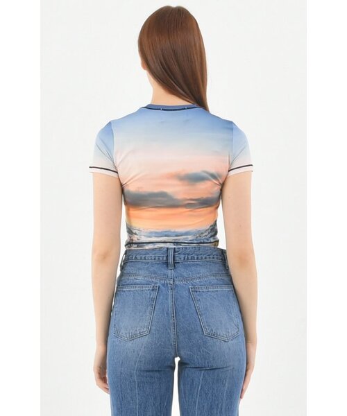PHENOMENON SEEPER（フェノメノン シッパー）の「PRINT SHORT SLEEVE CROP T-SHIRT_[SUNSET]（Tシャツ/カットソー・レディース・その他・ONE SIZE）」の3枚目の写真