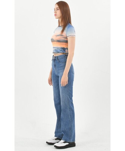 PHENOMENON SEEPER（フェノメノン シッパー）の「PRINT SHORT SLEEVE CROP T-SHIRT_[SUNSET]（Tシャツ/カットソー・レディース・その他・ONE SIZE）」の4枚目の写真