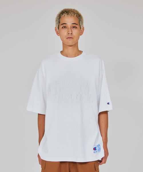 Champion(チャンピオン)の「【Champion/チャンピオン】メンズ アクションスタイル ショートスリーブTシャツ(Tシャツ/カットソー・メンズ・ホワイト/ダークネイビー/ブラック/グレー・LARGE/MEDIUM/X-LARGE)」の1枚目の写真