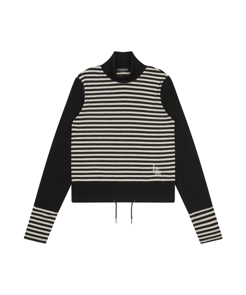 LUVISTRUE(ラヴイズトゥルー)の「LVTR STRIPE TURTLENECK KNIT(BLACK)(ニット/セーター・レディース・その他・FREE)」の2枚目の写真